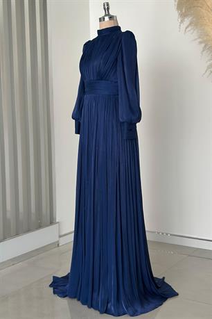 Hellas Tesettür Abiye Lacivert