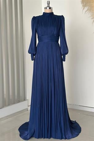 Hellas Tesettür Abiye Lacivert