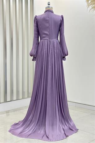 Hermonie Tesettür Abiye Lila