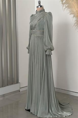 Hermonie Tesettür Abiye Mint