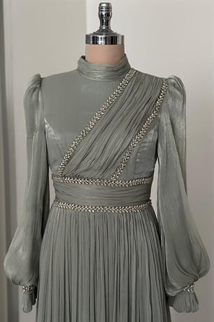 Hermonie Tesettür Abiye Mint