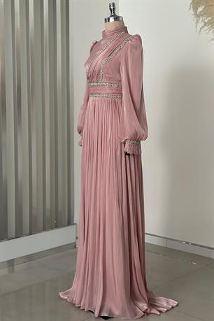 Hermonie Tesettür Abiye Pudra