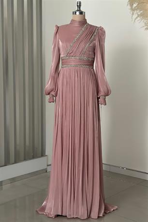 Hermonie Tesettür Abiye Pudra