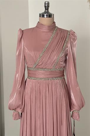 Hermonie Tesettür Abiye Pudra