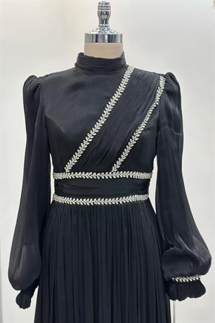 Hermonie Tesettür Abiye Siyah