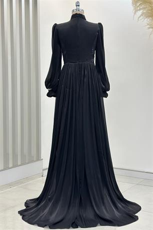 Hermonie Tesettür Abiye Siyah