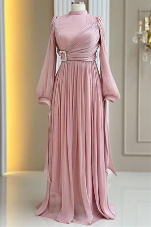 Hira Tesettür Abiye Pudra