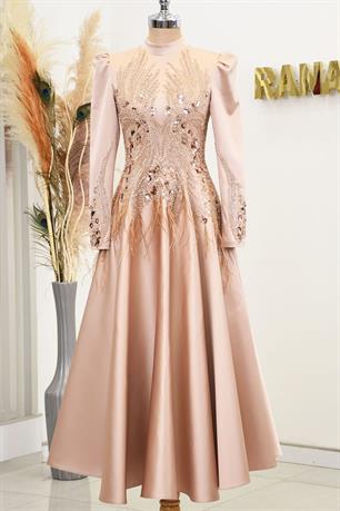 Holly Tesettür Abiye Rose