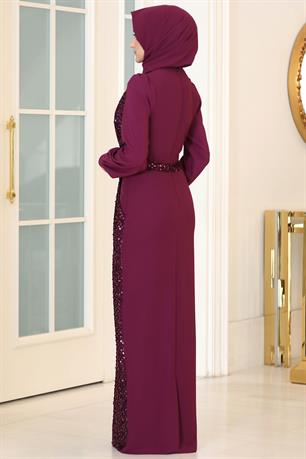 Hürrem Tesettür Abiye Mürdüm