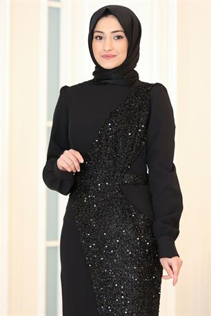 Hürrem Tesettür Abiye Siyah