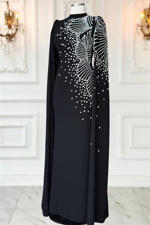 Hüsna Tesettür Abiye Siyah