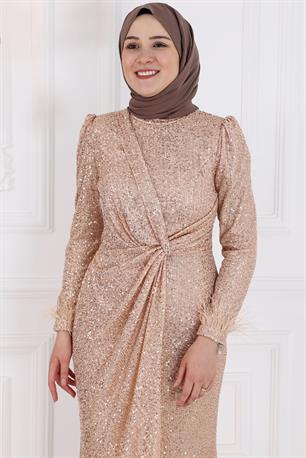 İkbal Tesettür Abiye Gold