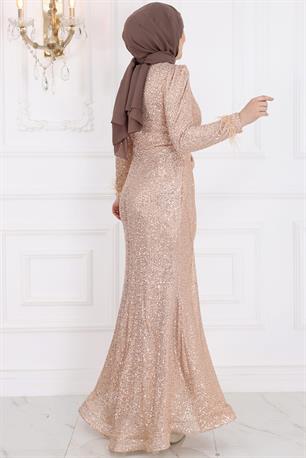 İkbal Tesettür Abiye Gold