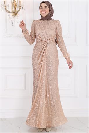 İkbal Tesettür Abiye Gold