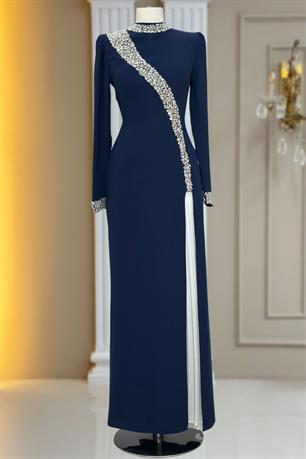 İnci Tesettür Abiye Lacivert