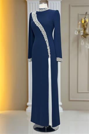 İnci Tesettür Abiye Lacivert