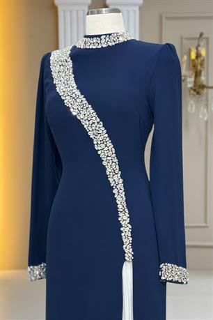 İnci Tesettür Abiye Lacivert