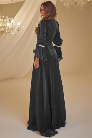 İnci Tesettür Abiye Siyah