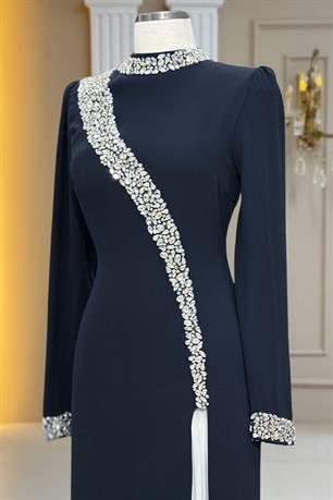 İnci Tesettür Abiye Siyah