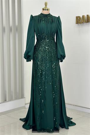 İncilay Tesettür Abiye Zümrüt