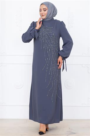 İrem Tesettür Abiye Antrasit