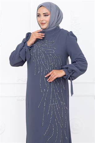 İrem Tesettür Abiye Antrasit