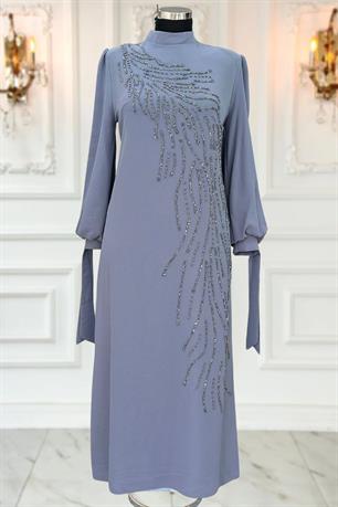 İrem Tesettür Abiye Gri