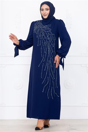 İrem Tesettür Abiye Lacivert