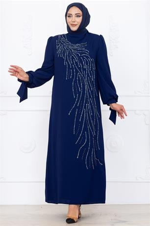 İrem Tesettür Abiye Lacivert