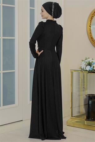 Işıl Tesettür Abiye Siyah