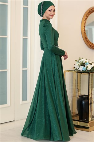 Işıl Tesettür Abiye Zümrüt