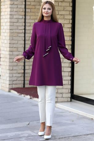 Işıl Tesettür Tunik Mürdüm