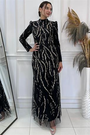 Julia Tesettür Abiye Rose