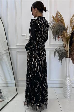 Julia Tesettür Abiye Rose