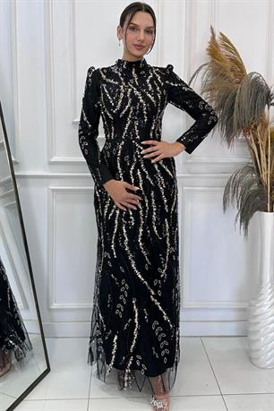 Julia Tesettür Abiye Rose