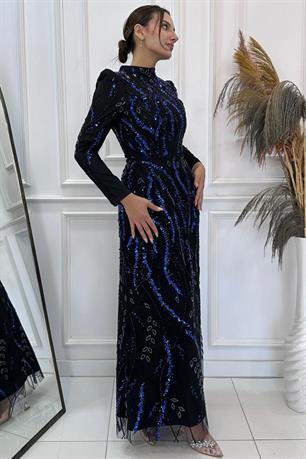 Julia Tesettür Abiye Saks