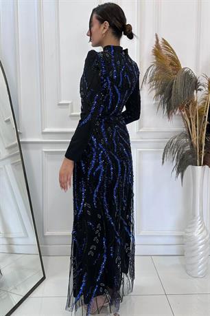 Julia Tesettür Abiye Saks