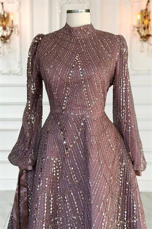 Karina Tesettür Abiye Gül Kurusu