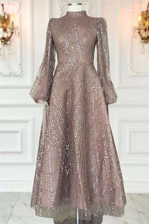 Karina Tesettür Abiye Vizon