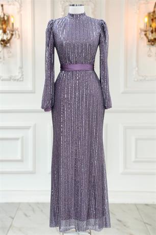 Kayra Tesettür Abiye Gül Kurusu