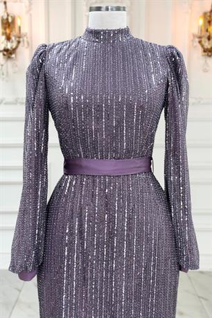 Kayra Tesettür Abiye Gül Kurusu