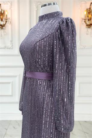 Kayra Tesettür Abiye Gül Kurusu