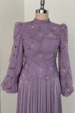 Kitty Tesettür Abiye Lila