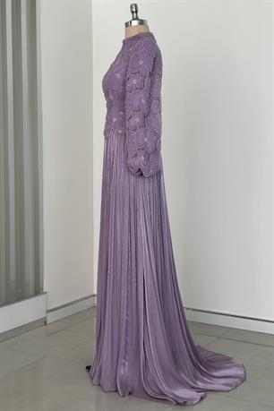 Kitty Tesettür Abiye Lila