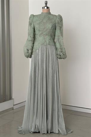 Kitty Tesettür Abiye Mint