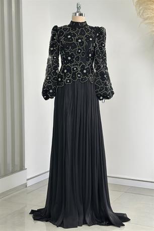 Kitty Tesettür Abiye Siyah