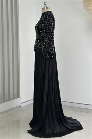 Kitty Tesettür Abiye Siyah