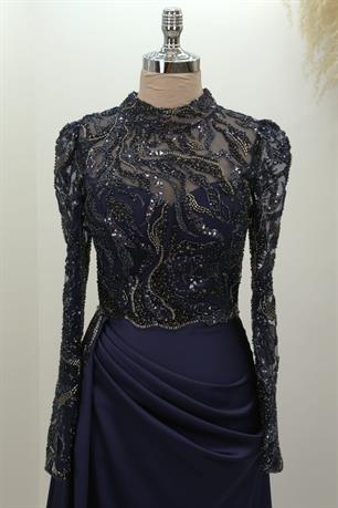 Lalissa Tesettür Abiye Lacivert