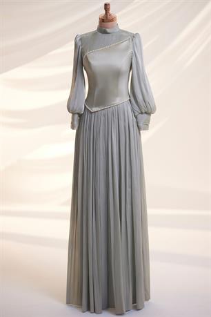 Lara Tesettür Abiye Mint