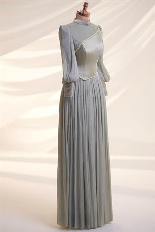 Lara Tesettür Abiye Mint